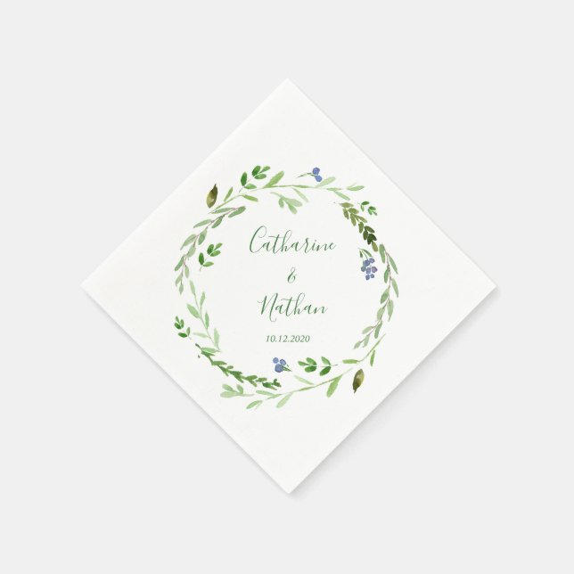 Servilleta De Papel Hermosa vegetación Boda rústico Papel (Borde)