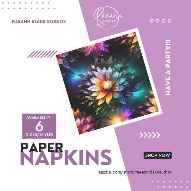 Servilleta De Papel Hermosa y Vivid Flowers Paper Napkin (Subido por el creador)