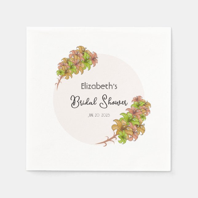 Servilleta De Papel Hermosas flores (Anverso)