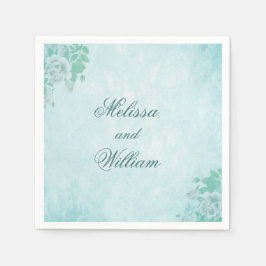 Servilleta De Papel Hermosas flores azules