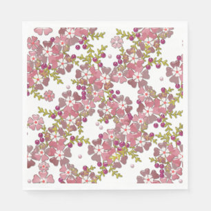 Servilleta De Papel Hermosas flores de vidrio,