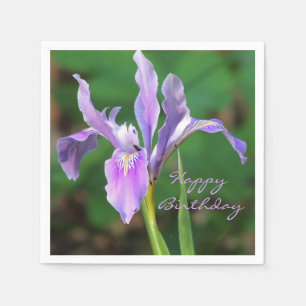 Servilleta De Papel Hermosas Napkins Iris Púrpura