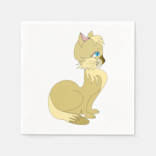 Servilleta De Papel Hermosas servilletas para gatos - Personalizable