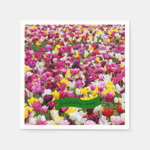 Servilleta De Papel Hermosas toallas de papel de Tulip Garden