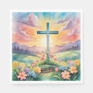 Servilleta De Papel Hermoso arte de acuarela de Pascua