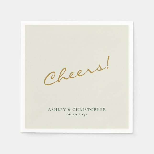 Servilleta De Papel Hermoso Boda de arcilla floral (Anverso)