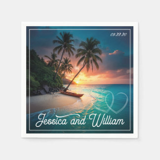 Servilleta De Papel Hermoso Boda de verano