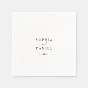Servilleta De Papel Hermoso Boda moderno Minimalista de Boho