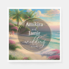 Servilleta De Papel Hermoso Boda Purpurina Faux