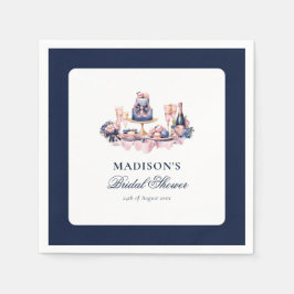 Servilleta De Papel Hermoso Bridal Shower personalizado de acuarela