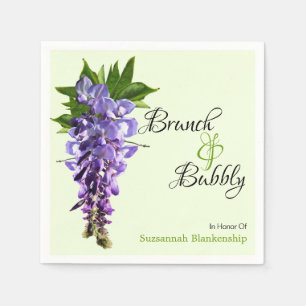 Servilleta De Papel Hermoso brunch burbujeante de wisteria para desped
