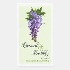 Servilleta De Papel Hermoso Brunch Wisteria Bubbly Bridal Shower