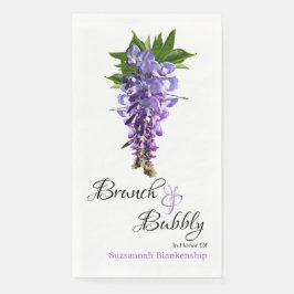 Servilleta De Papel Hermoso Brunch Wisteria Bubbly Bridal Shower