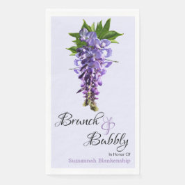 Servilleta De Papel Hermoso Brunch Wisteria Bubbly Bridal Shower