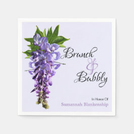 Servilleta De Papel Hermoso Brunch Wisteria Bubbly Bridal Shower