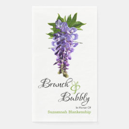 Servilleta De Papel Hermoso Brunch Wisteria Bubbly Bridal Shower