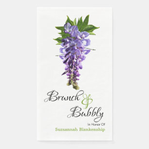 Servilleta De Papel Hermoso Brunch Wisteria Bubbly Bridal Shower