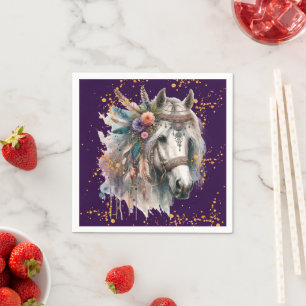 Servilleta De Papel Hermoso Caballo Boho