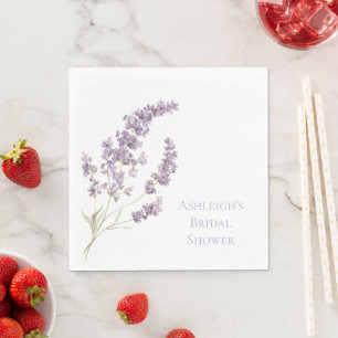 Servilleta De Papel Hermoso Chorro Nupcial Floral Lila