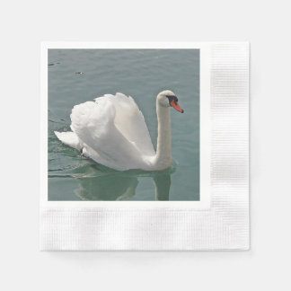 Servilleta De Papel Hermoso cisne blanco