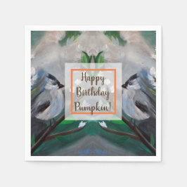 Servilleta De Papel Hermoso cuadro de primavera de pájaro