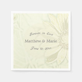 Servilleta De Papel Hermoso diseño floral de girasol