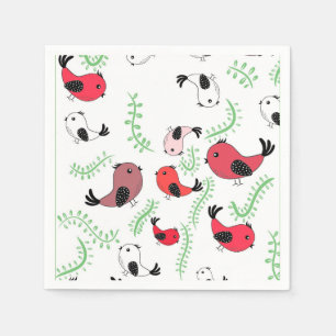 Servilleta De Papel Hermoso diseño temático de aves, estampado