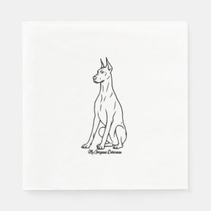 Servilleta De Papel Hermoso Doberman