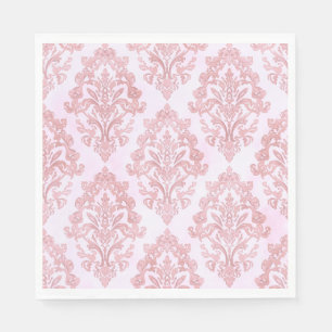 Servilleta De Papel Hermoso en rosa patrón victoriano de damasco con a