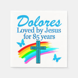 SERVILLETA DE PAPEL HERMOSO FIESTA AZUL 85º PERSONALIZADO NAPKINS