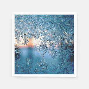 Servilleta De Papel Hermoso foto de vidrio esmerilado de invierno