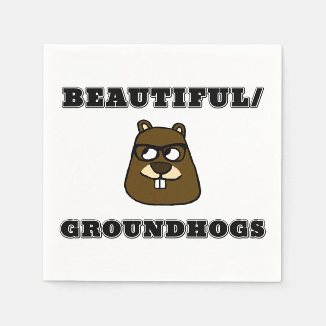 Servilleta De Papel Hermoso/Groundhogs (Anverso)