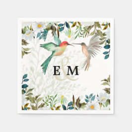 Servilleta De Papel Hermoso HUMMINGBIRDS Pareja Boda