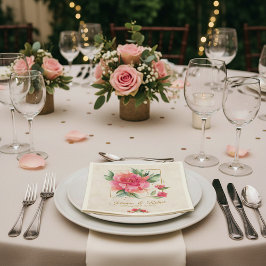 Servilleta De Papel Hermoso jardín de rosas presupuesto boda