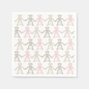 Servilleta De Papel Hermoso mono de pavo para bebé