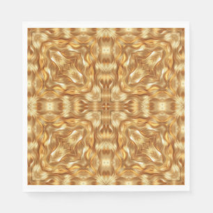 Servilleta De Papel Hermoso patrón abstracto dorado