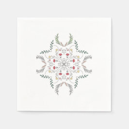 Servilleta De Papel Hermoso patrón de flores, mandala