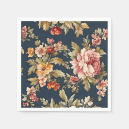 Servilleta De Papel Hermoso patrón floral italiano