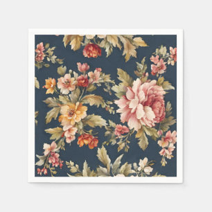 Servilleta De Papel Hermoso patrón floral italiano