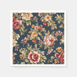 Servilleta De Papel Hermoso patrón floral italiano