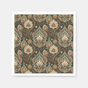 Servilleta De Papel Hermoso patrón mural floral Art Nouveau vintage