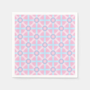 Servilleta De Papel Hermoso Patrón Rosa, Morado y Azul Claro
