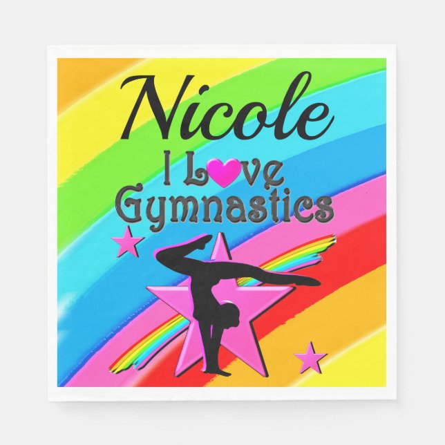 SERVILLETA DE PAPEL HERMOSO PERSONALIZADO ME ENCANTA EL DISEÑO DE GIMN (Anverso)