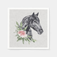 Hermoso retrato de cabeza de caballo negro