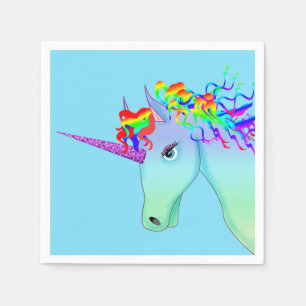 Servilleta De Papel Hermoso unicornio arcoiris