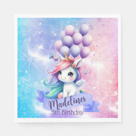 Servilleta De Papel Hermoso unicornio con toallas de papel de globo