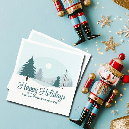 Servilleta De Papel Hermosos árboles de Navidad Fiesta de Invierno