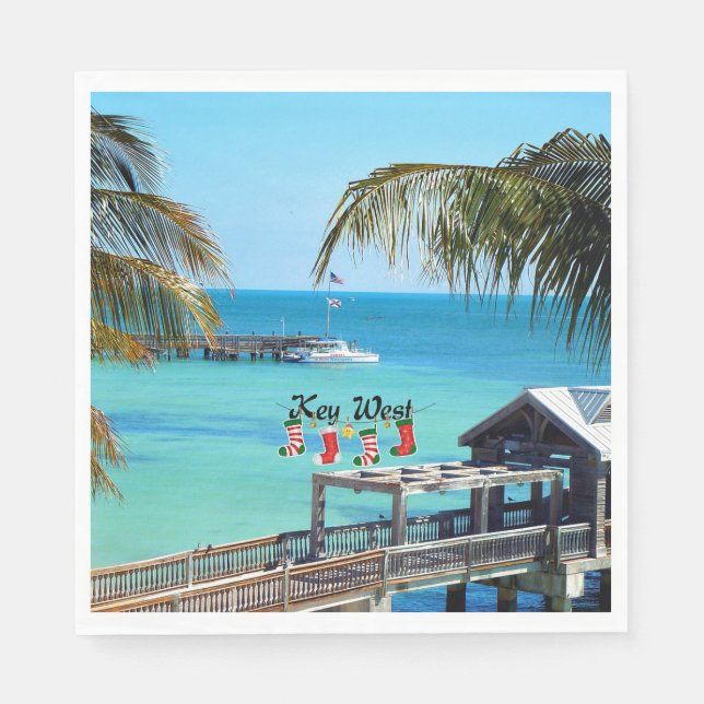 Servilleta De Papel Hermosos Navidades clave del oeste (Anverso)