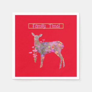 Servilleta De Papel Hermosos Navidades de ciervos