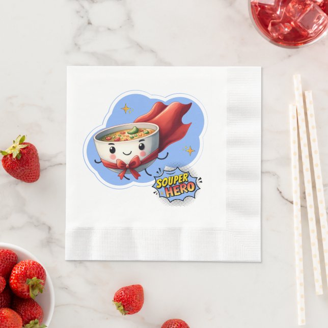 Servilleta De Papel Héroe de alma, píun de sopa de super héroe | (In situ)